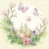 20 serviettes en papier - 33 x 33 cm - Atelier "Couronne Pastel"