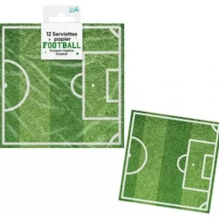 12 serviettes en papier - 14,5 x 14,5 cm - Collection Football