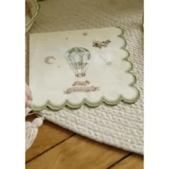 10 serviettes "1er Anniversaire" en papier - 33 x 33 cm - Collection Dans les Nuages