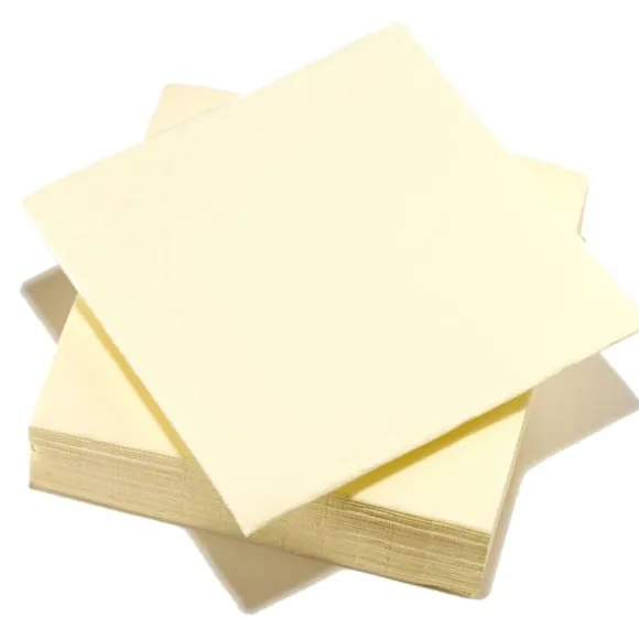 40 serviettes micro-gaufrées en ouate de cellulose - 38 x 38 cm - Couleur au choix