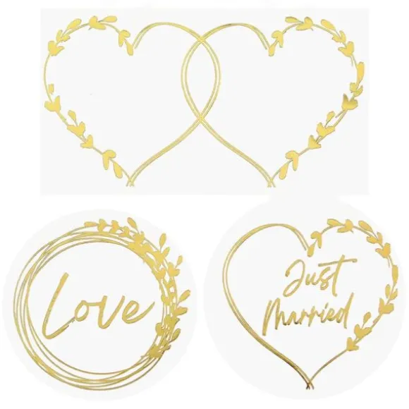 16 stickers autocollants - Collection Mariage Naturel