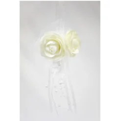 Suspension Roses et Perles - Blanc