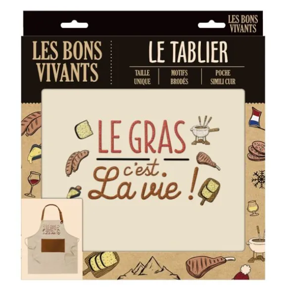 Tablier de cuisine - Le gras c'est la vie - Collection Les bons vivants