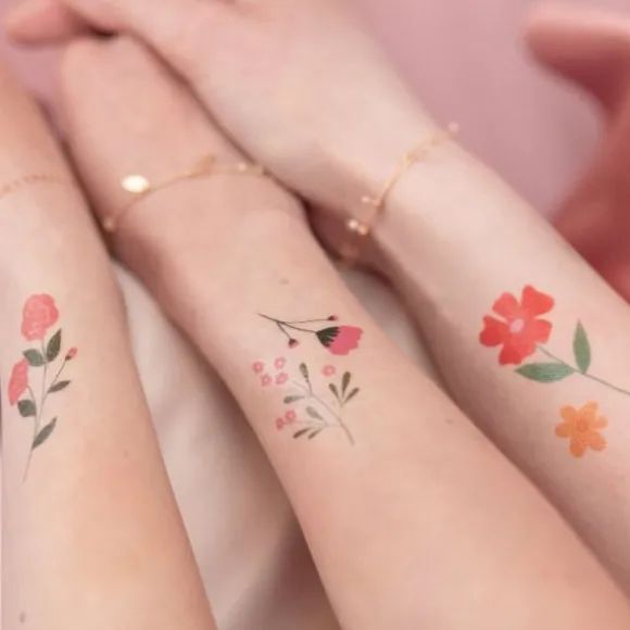 Tatouages Temporaires - Flower Power