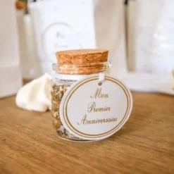 8 Étiquettes Médaillon avec Ruban - Mon Premier Anniversaire