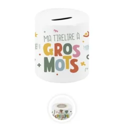Tirelire en céramique pour enfant "Ma tirelire à gros mots"