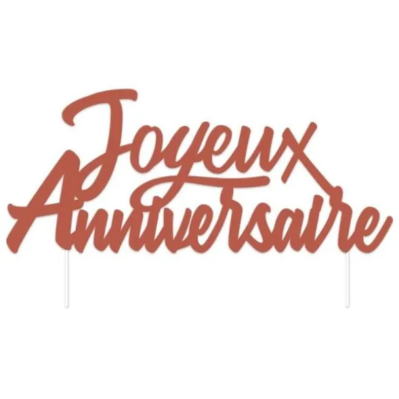 Top Gâteau - Joyeux Anniversaire - Collection Terracotta