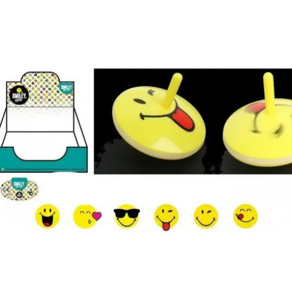 Toupie Lumineuse Collection Smiley - 6 cm - Modèle Aléatoire