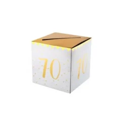 Urne Anniversaire - Blanc et Or - Age au choix