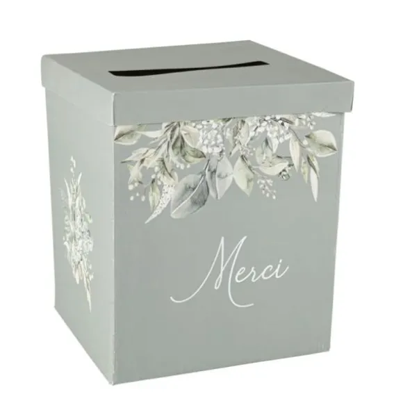 Urne "Merci" FSC® - 21 x 21 x 25 cm - Collection Greenery