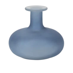 Vase ondulé en verre - 6 x 8,5 cm - Couleur Parme