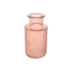 3 Vases en verre transparents sur support métal or