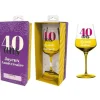 Verre à vin en verre pour anniversaire - Âge au choix